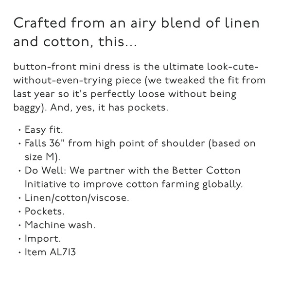 Like new Madewell linen blend ‘Alexandra’ button down v neck mini dress - Picture 5 of 5